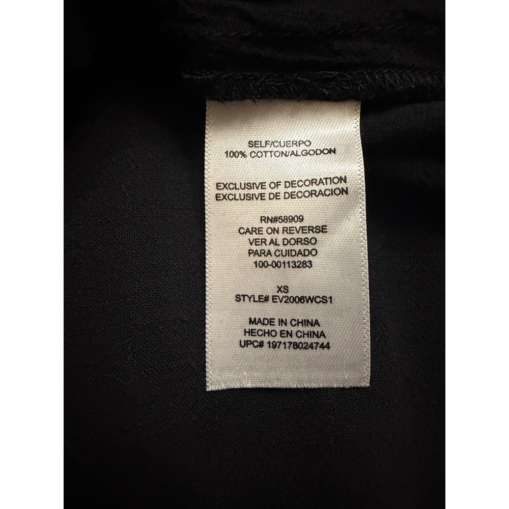 Every Button Down Shirt Womens XS Black Cotton Solid Oversized Relaxed Minimal - Picture 6 of 6